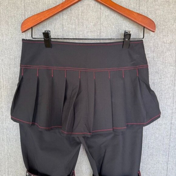 Current Mood Creating Chaos Strappy Black Stretch Skirt Overlay Pants Size XL - Picture 11 of 16